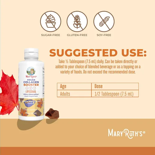 Miniatura 3 de MaryRuth Organics Potenciador de Colágeno Liposomal, Sin Azúcar, Potenciador de Colágeno Líquido con Vitamina C, Vitamina E, Zinc, Cobre y Sílice