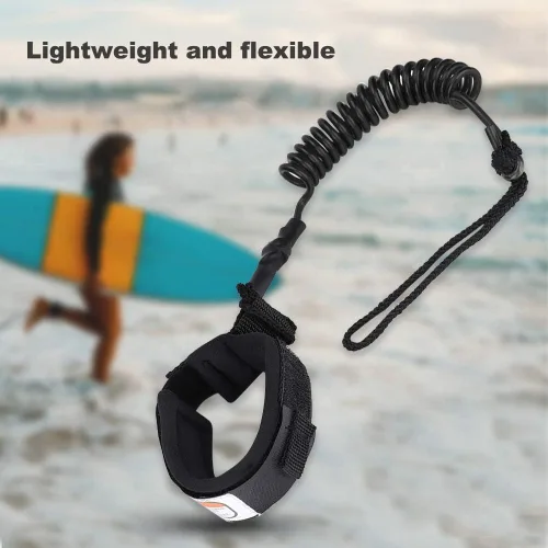 Miniatura 2 de Haofy Correa de tabla de surf recta para surfear, correa de tabla de cuerpo, tabla de remo de pie de 0.197 in de cuerda de pie de resorte en espiral