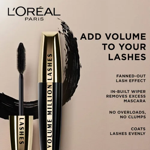 Miniatura 4 de L’Oreal Paris Volume Million Lashes Máscara de Pestañas - Extra Black Extra Negro