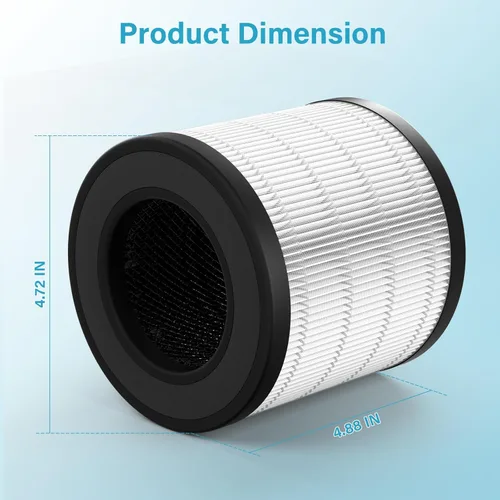 Miniatura 6 de Paquete de 2 filtros purificadores de aire PU-P05/AC201B para Fulminare PU-P05 Air Puri-Fier y Purivortex AC201B Air Pur-ifier, H13 HEPA filtro