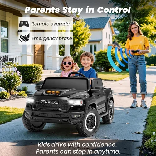 Miniatura 2 de RAM 1500 RHO con Licencia - Coche Eléctrico de 2 Asientos, Coche de Paseo de 24V para Niños Grandes con Control Remoto, Juguete de Paseo para Niños