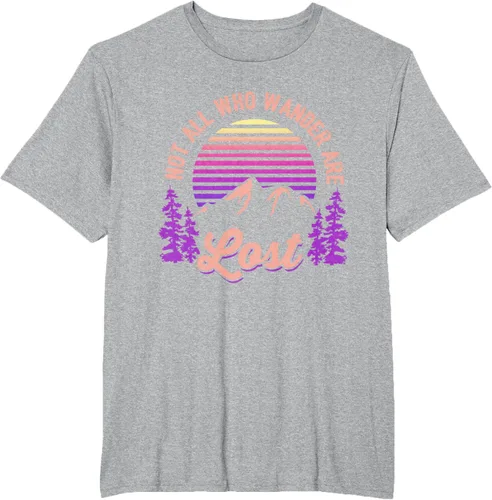 Miniatura 81 de Not All Who Wander Are Lost Vintage Mountains - Camiseta de senderismo, Negro, S