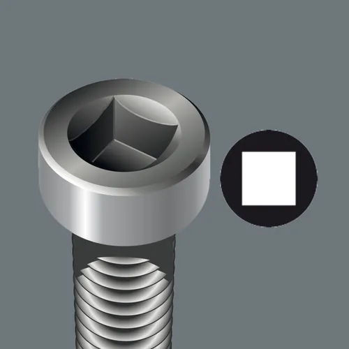 Miniatura 2 de Wera - 5117682001 Kraftform Plus 368 Square Socket #1 Destornillador profesional, 3-1/8" Longitud del eje