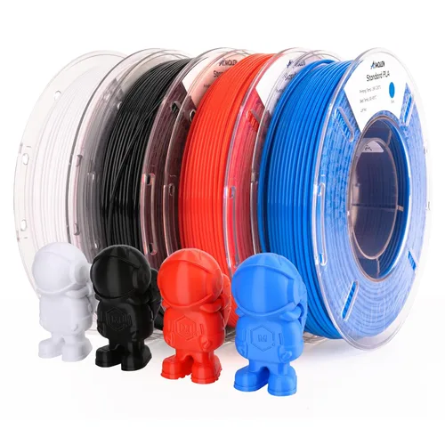 Miniatura 9 de AMOLEN Paquete de filamento PLA de seda para impresora 3D de 4.4 lbs, paquete de ácido poliláctico de doble color de 0.069 in, filamento PLA