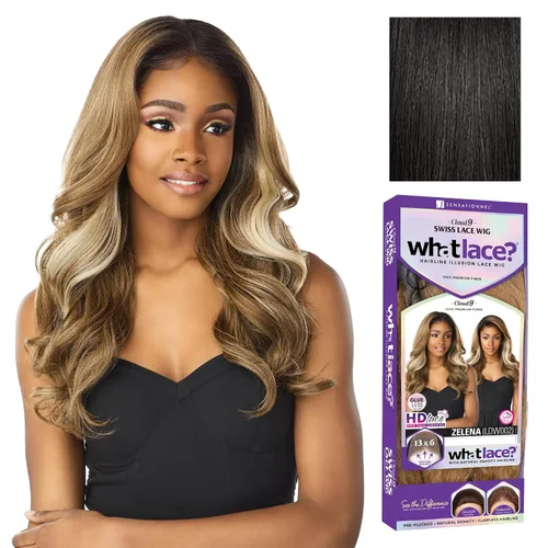 Miniatura 10 de Sensationnel What Lace Pelucas 13X6 - Zelena Frontal de Encaje Atado a Mano Sin Pegamento Sintético con Densidad Natural Línea de Cabello 2 MARRÓN