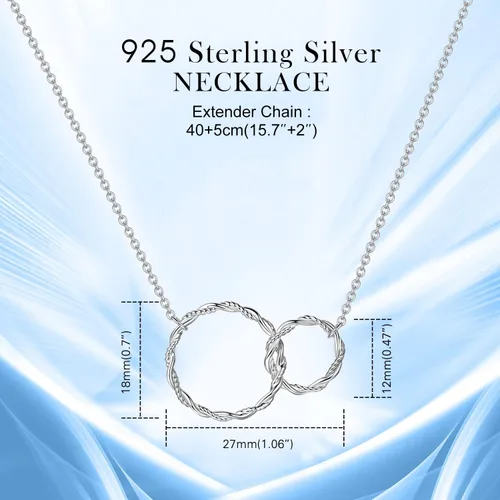 Miniatura 5 de AM ANNIS MUNN Regalos de 21 cumpleaños para ella, collares de plata de ley 925 para mujeres, regalos de cumpleaños 21 para mujeres, hija, gitfs