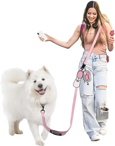 Miniatura 12 de Correa de perro de manos libres Heelay, cuerda multifuncional de 8.2 pies para cruce con mango a prueba de explosiones y correa ajustable