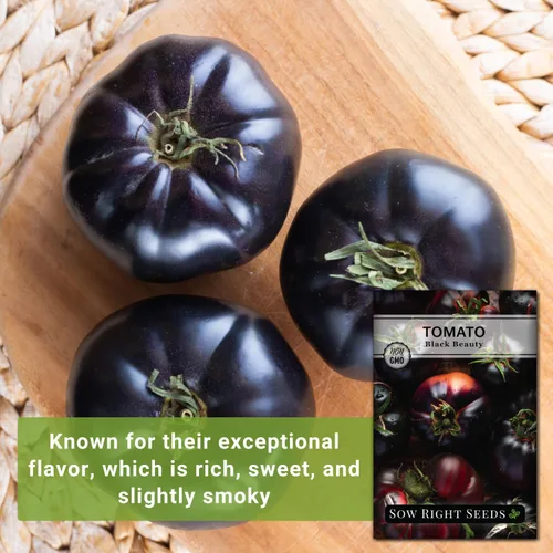 Miniatura 3 de Sow Right Seeds - Semillas de tomate Black Beauty para plantar - Paquete de reliquia sin OMG con instrucciones para plantar un huerto en el hogar al