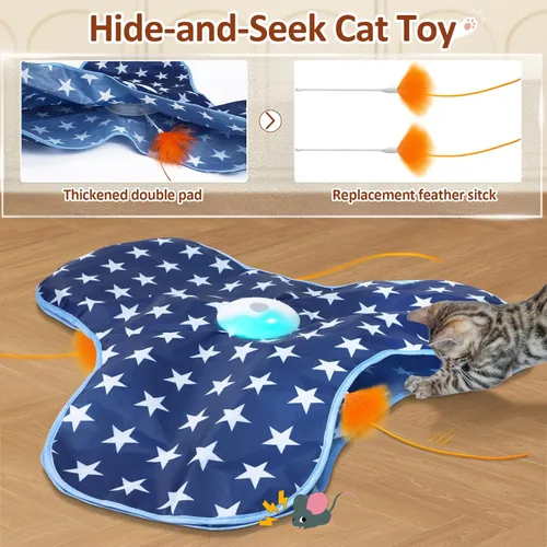 Miniatura 2 de Sofolor Juguete interactivo para gatos, recargable, juguetes de ejercicio para gatos adultos aburridos en interiores, juguete de escondite