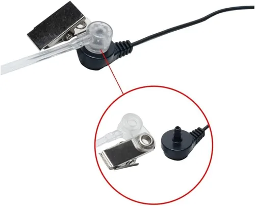 Miniatura 5 de Auriculares para Baofeng UV-9R UV-9RPlus UV-XR UV-5S BF-9700 BF-A58 GT-3WP con auriculares de tubo acústico encubierto y PTT MIC, paquete de 2