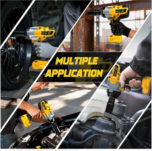 Miniatura 8 de NATBEESY Llave de impacto compatible con batería DeWalt 20V MAX: destornillador de anillo de cerdo de 1/2 pulgada de alto torque