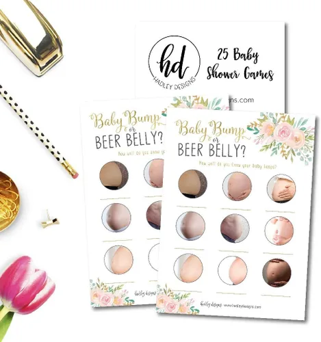 Miniatura 6 de Hadley Designs Juegos de baby shower para 20 invitados – Animales del bosque que conocen a mamá mejores juegos de baby shower para niñas, bromas