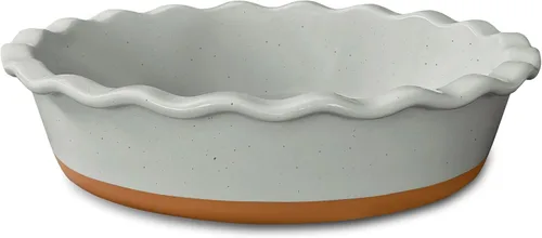 Miniatura 12 de MORA Molde de cerámica para hornear – 9 pulgadas – Plato profundo y estriado para tarta de manzana antigua, quiche, tartas, tartas, etc. – Plato
