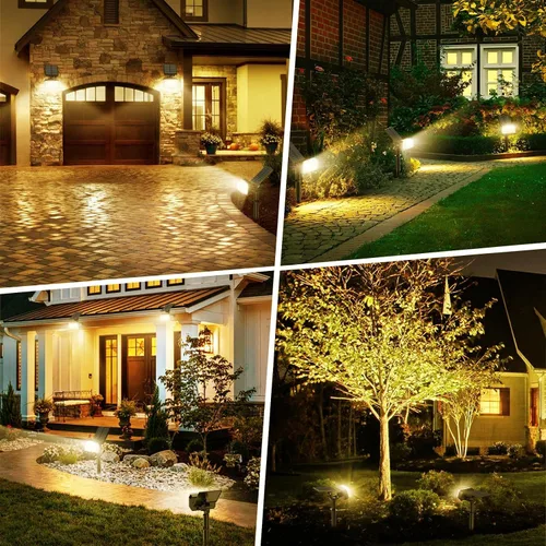Miniatura 3 de WENATY 102 luces LED solares para exteriores, resistentes al agua, focos solares para exteriores con 4 modos de luz, foco solar de paisaje