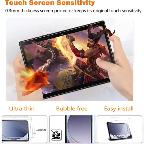 Miniatura 5 de Paquete de 2 protectores de pantalla para Galaxy Tab A11/A9 de 8.7 pulgadas 2025/2023, protector de película de vidrio templado para tableta Samsung