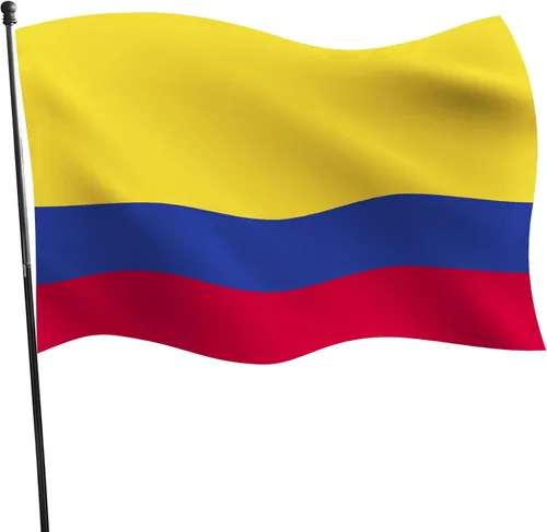 Miniatura 3 de YongFoto Bandera de Columbia de 1 x 1.5 pies, bandera nacional colombiana para celebraciones al aire libre, hogar, jardín, porche, fiesta, banderas