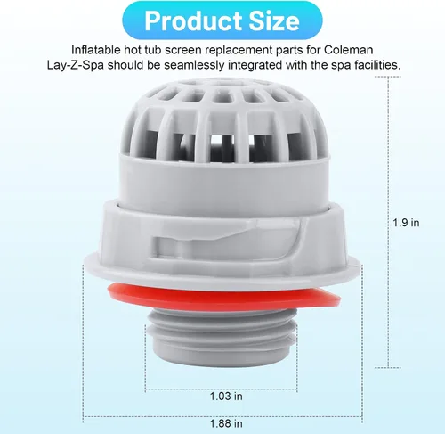 Miniatura 2 de P00260 - Filtro de repuesto para bañera de hidromasaje y spa, con sello, solo para Bestway y Coleman Lay-Z-Spa - Pieza de repuesto de filtro