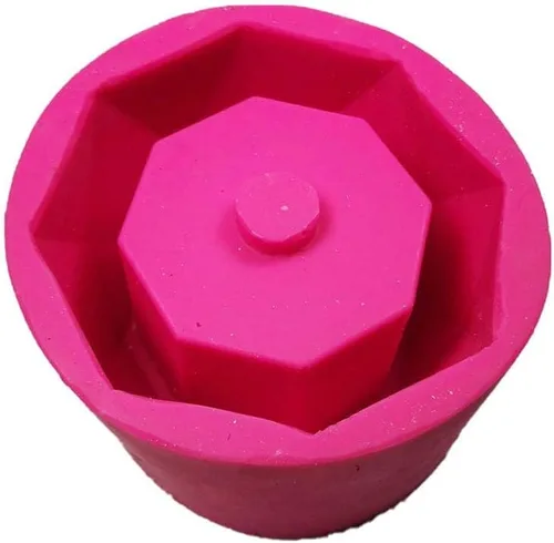 Miniatura 6 de Molde de cemento creativo de arte geométrico para maceta de plantas suculentas, molde de silicona para maceta, molde para portavelas hecho a mano