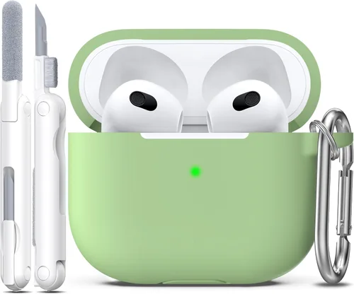 Miniatura 29 de Funda para AirPods con llavero, protección completa, de silicona, accesorios para AirPods, funda para hombres, mujeres y adolescentes, con estuche