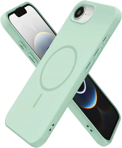 Miniatura 11 de oakxco Funda de silicona Mag Safe para iPhone 17 Pro Max, funda magnética delgada y fina compatible con carga inalámbrica MagSafe, bonita funda Negro