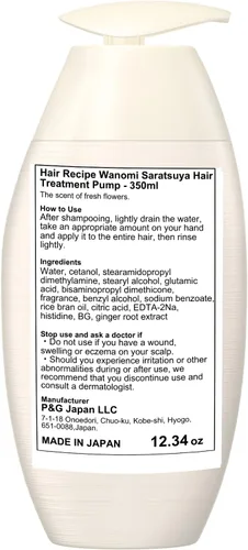 Miniatura 3 de ヘアレシピ Receta capilar Wanomi Saratsuya Bomba de Tratamiento Capilar - 11.8 fl oz