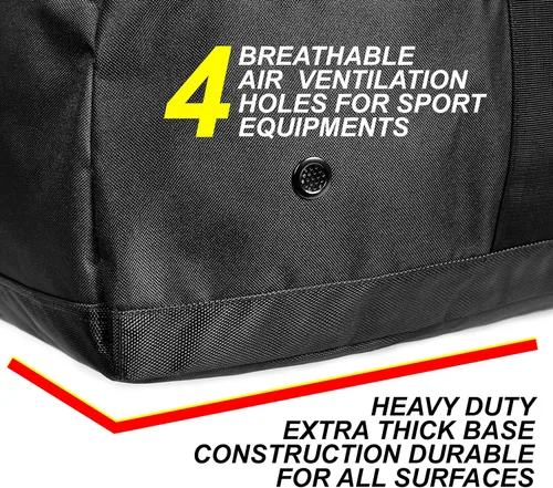 Miniatura 3 de Fitdom Bolsa de viaje de equipo deportivo extra grande de alta resistencia con hombro ajustable y correas de compresión Perfecto para entrenadores