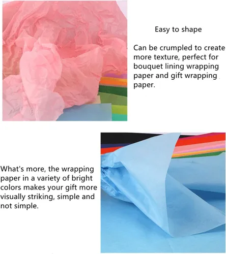 Miniatura 3 de Papel de seda a granel con patrón de lazo rosa, 25 hojas de 19.7 x 27.5 pulgadas para bolsas de regalo de cumpleaños, boda, manualidades, envoltura