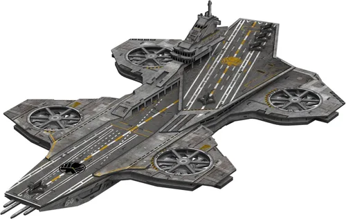Miniatura 4 de 4D Build, Marvel Studios Avengers Helicarrier, kit de modelo de papel de rompecabezas 3D, kit de modelo de papel de 220 piezas para adolescentes