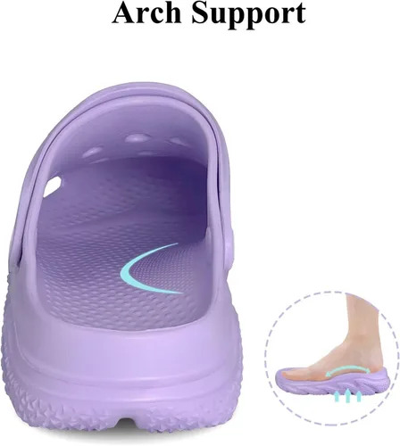 Miniatura 5 de Zuecos de jardín para hombres y mujeres con soporte de arco, sandalias deslizantes clásicas unisex para adultos para exteriores, playa, piscina