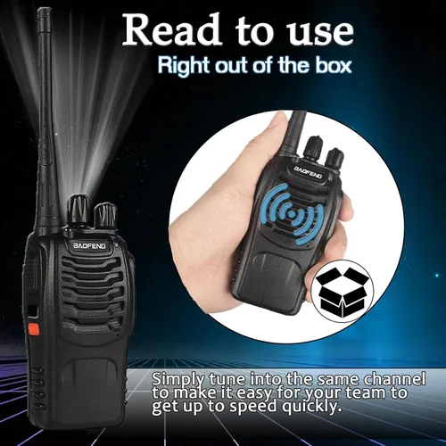 Miniatura 3 de BAOFENG BF-888S Walkie Talkies para adultos de largo alcance profesional de mano de 16 canales de radio bidireccional con auriculares, batería