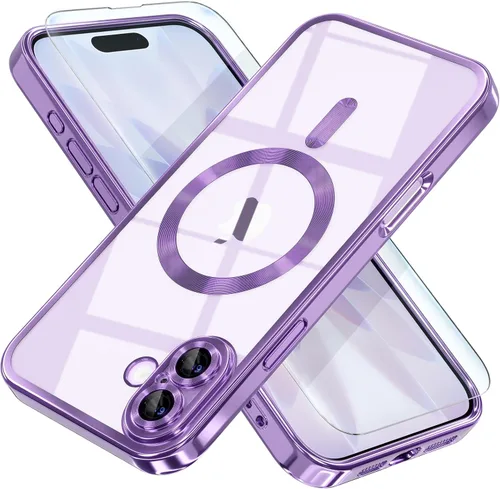 Miniatura 74 de Misea Funda magnética para iPhone 14 compatible con MagSafe [nunca amarillenta] [protección contra caídas de grado militar] protector completo