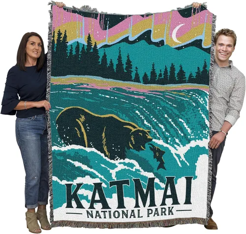 Miniatura 15 de Pure Country Weavers Manta del Parque Nacional Acadia, manta de tapiz de algodón para regalo, fabricada en los Estados Unidos, 72 x 54 pulgadas