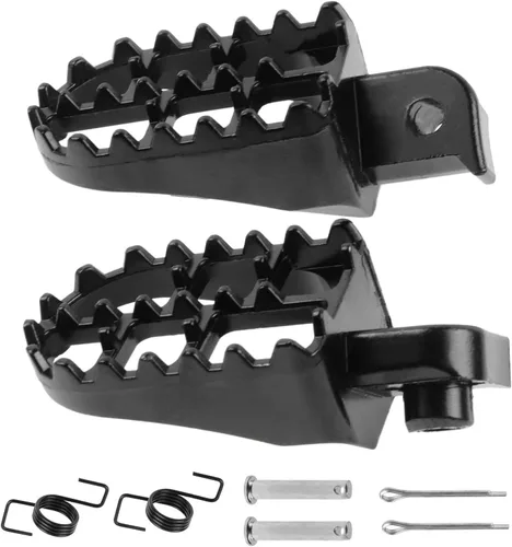 FLYPIG Estriberas de aluminio Reposapiés Reposapiés para Dirt Bike 50 70 90 110 PW50 TW200 XR50R XR70 CRF50 CRF50F CRF70 CRF70F CRF80F CRF100F Negro
