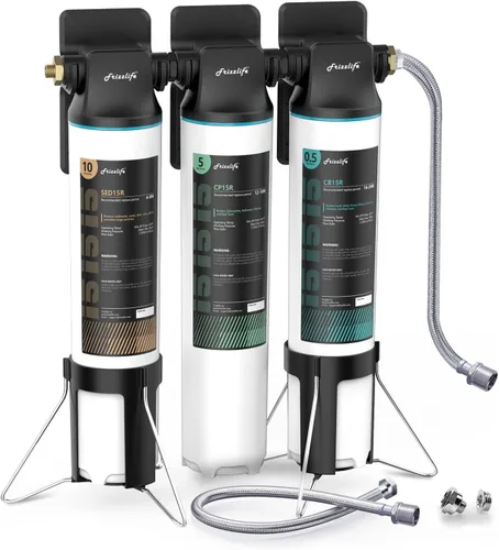 Miniatura 9 de Frizzlife SW10 - Sistema de filtro de agua para debajo del fregadero, certificado NSF/ANSI 53 y 42, reduce el 99,99% de plomo, cloro, mal sabor