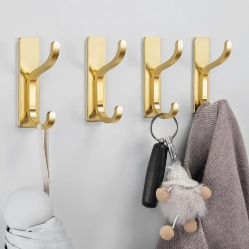 Miniatura 6 de pickpiff Ganchos Adhesivos de Pared para Abrigos - Colgador de Puerta Resistente Adhesivo, Gancho de Metal para Colgar Toalla, Bolso, Bata, Mochila