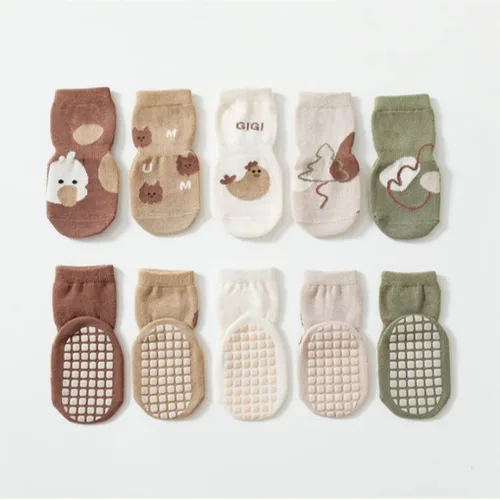 Miniatura 2 de Adeimoo Calcetines antideslizantes de algodón con diseño de dibujos animados para bebés y niñas pequeñas