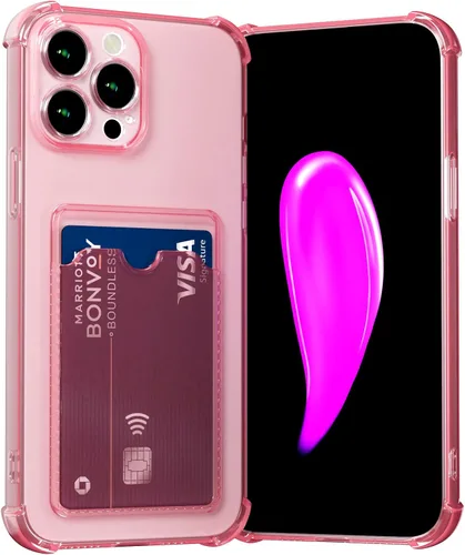 Miniatura 13 de AKABEILA Funda para iPhone 11 Pro Clear Cute Phone Case Soft TPU Wallet Case Slim Bag Cover a prueba de golpes con ranura para tarjetas Transparente