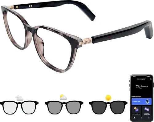 Miniatura 11 de Lentes inteligentes con lentes fotocromáticas para hombres y mujeres, con traducción de inteligencia artificial, con traductor, 164 idiomas, IP67