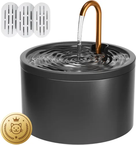 Miniatura 7 de Fuente de agua de cerámica para gatos DOOOB, fuentes de cerámica para gatos de 2.1L/71oz, fuente de agua automática para mascotas para gatos, fuente