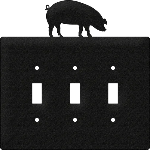 Miniatura 6 de SWEN Products Cubierta de placa de pared de cerdo (interruptor simple, negro)