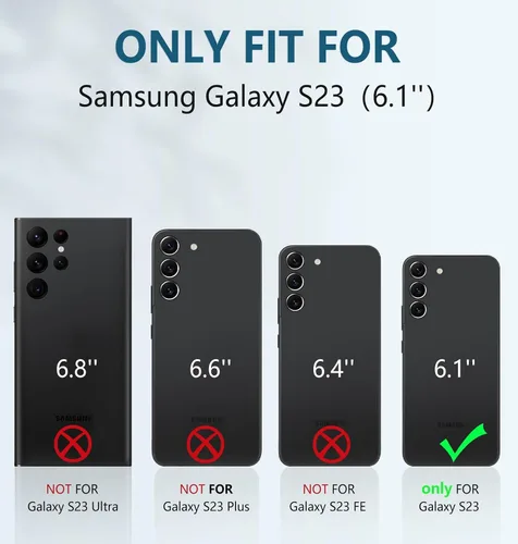 Miniatura 2 de FNTCASE Funda protectora para Samsung Galaxy-S23: funda resistente a prueba de golpes para teléfono celular de doble capa con protector de pantalla