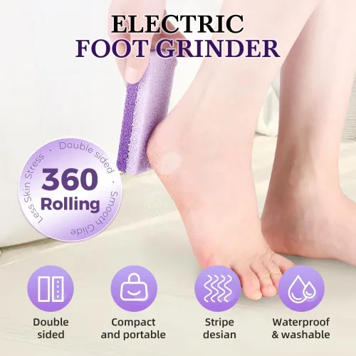 Miniatura 4 de Paquete de 10 piedras pómez con rayas, herramientas de pedicura para pies, depuradores de pies para ducha y bañera de pies, removedor de callos