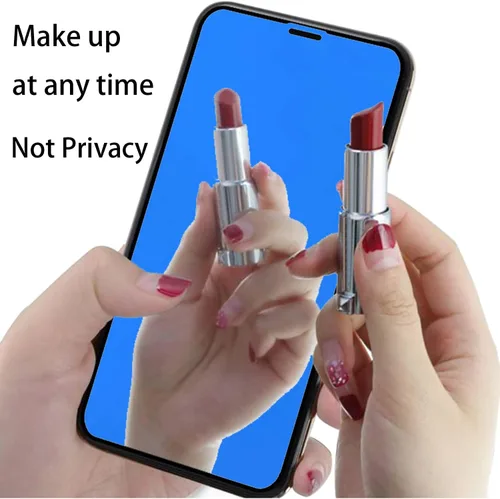Miniatura 2 de Protector de pantalla de espejo de vidrio templado antiazul, 2 unidades, para iPhone 14 Pro Max, 6.7 pulgadas, dureza 9H, antiarañazos, cubierta