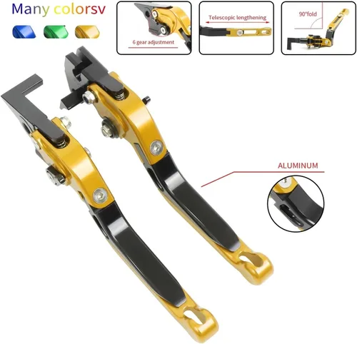 Miniatura 5 de Motorcycle Acessories Adjustable Extendable Folding Brake Clutch Levers Handle Compatible with Yamaha FZ8 FZ-8 2011 2012 2013 2014 2015-2020(A)