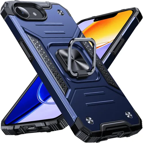 Miniatura 31 de Anqrp Funda resistente para iPhone 6/7/8/SE/SE2 con soporte de anillo mejorado y agarre, grado militar, a prueba de golpes, resistente y robusta