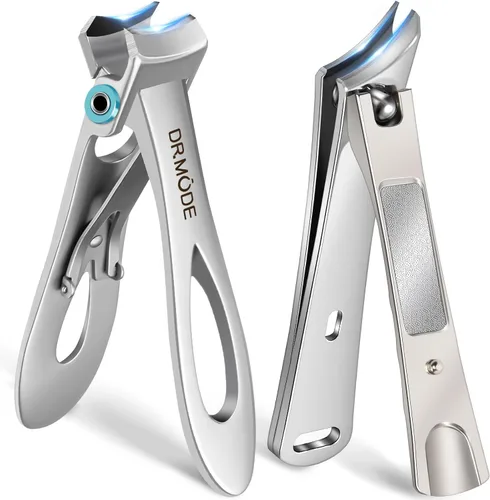 Miniatura 9 de DRMODE Cortaúñas para hombres, uñas gruesas, cortaúñas en ángulo para uñas gruesas para personas mayores, cortaúñas con apertura de mandíbula ancha