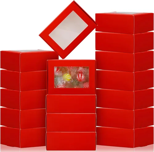 Miniatura 10 de Zonon 30 cajas de jabón para embalaje casero, mini cajas de papel kraft con ventana para panadería, dulces, jabón, embalaje de regalo