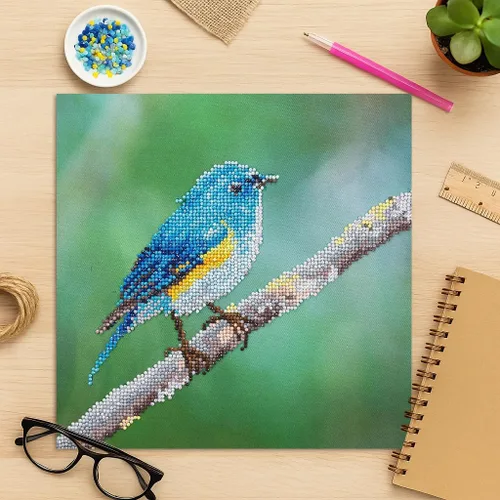 Miniatura 5 de Diamond Art by Leisure Arts Kit DMA 12x12 IntermediateBlue Bird