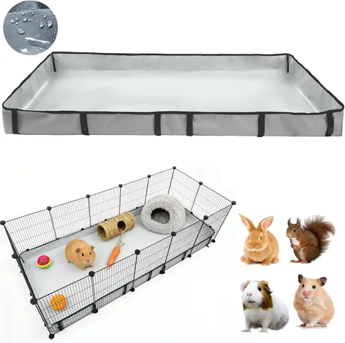 Miniatura 19 de DZWLKJ Forro de jaula de conejillo de indias, base impermeable y lavable, 28 x 56 pulgadas, adecuado para conejos, chinchillas, erizos, hurones
