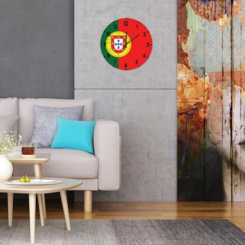 Miniatura 391 de Cheyan Reloj de pared con bandera de Canadá de 12 pulgadas, silencioso, sin tictac, de PVC, funciona con pilas, reloj redondo decorativo, regalo